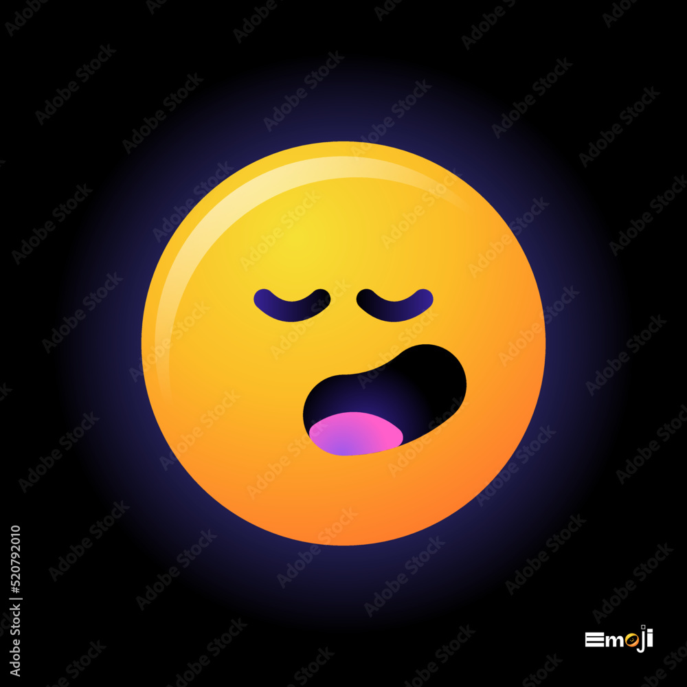 Fototapeta premium Cute round Emoticon. Yellow Emoji faces emoticon smile, digital smiley expression emotion feelings, chat cartoon emotes. Vector illustration icon
