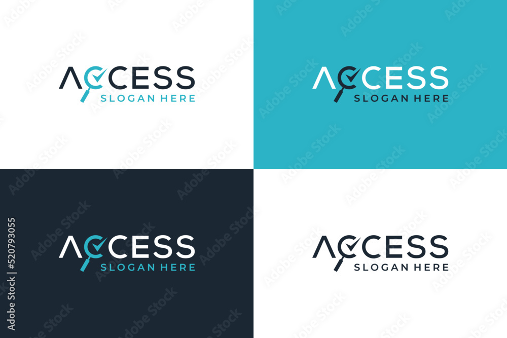 simple word mark access logo vector