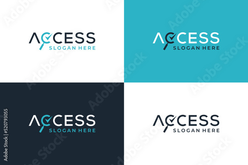 simple word mark access logo vector