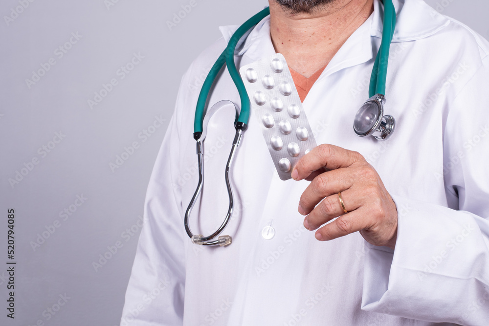 doctor with stethoscope on his neck without showing his face doctor with stethoscope on his neck without showing his face