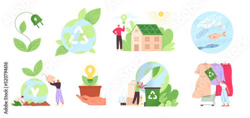 Caring for the environment. Waste recycling, green electricity