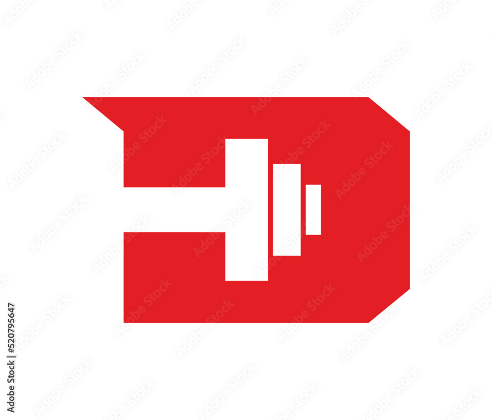 D letter icon design for GYM and FITNESS logo. D letter icon design for GYM and FITNESS logo.