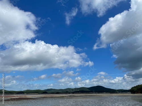 clouds over the river