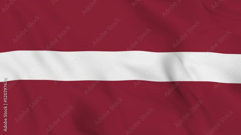 realistic Republic of Latvia waving flag. smooth 4k video seemless loop realistic Republic of Latvia waving flag. smooth 4k video seemless loop