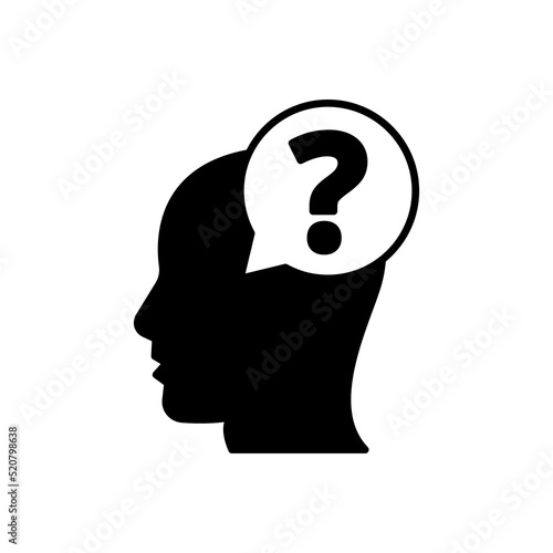 Thinking icon in vector. Logotype