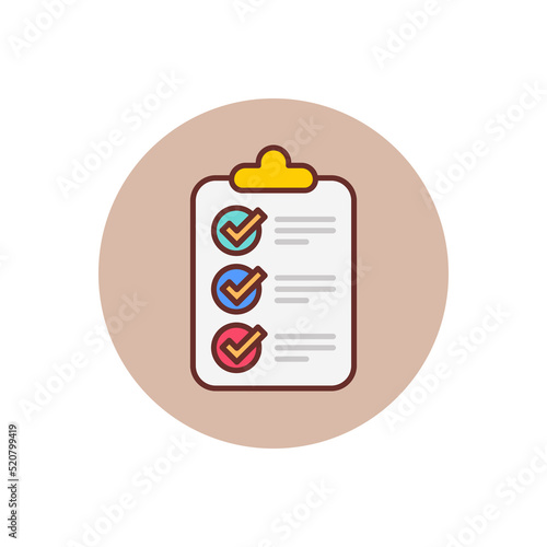 Checklist icon in vector. Logotype