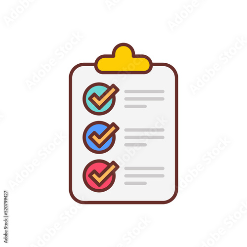 Checklist icon in vector. Logotype