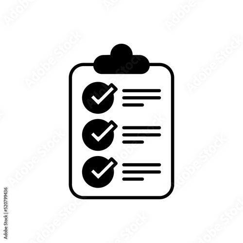 Checklist icon in vector. Logotype
