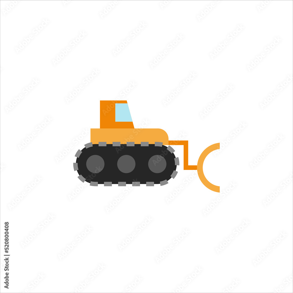 Fototapeta premium bulldozer vector for website symbol icon presentation
