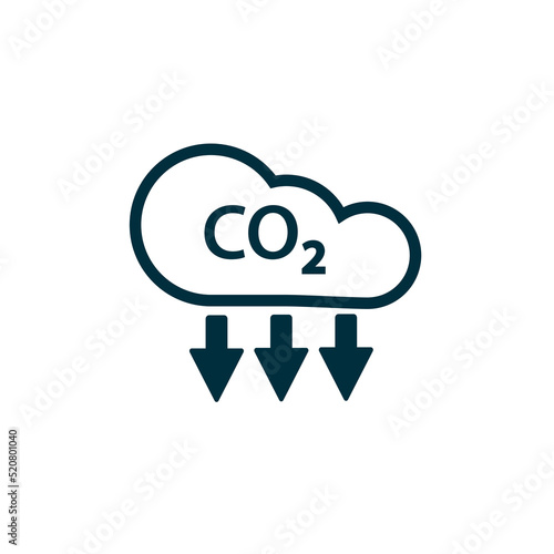 Co2 icon. Carbon Dioxide Emissions icon or logo. co2 emissions. Vector EPS 10.