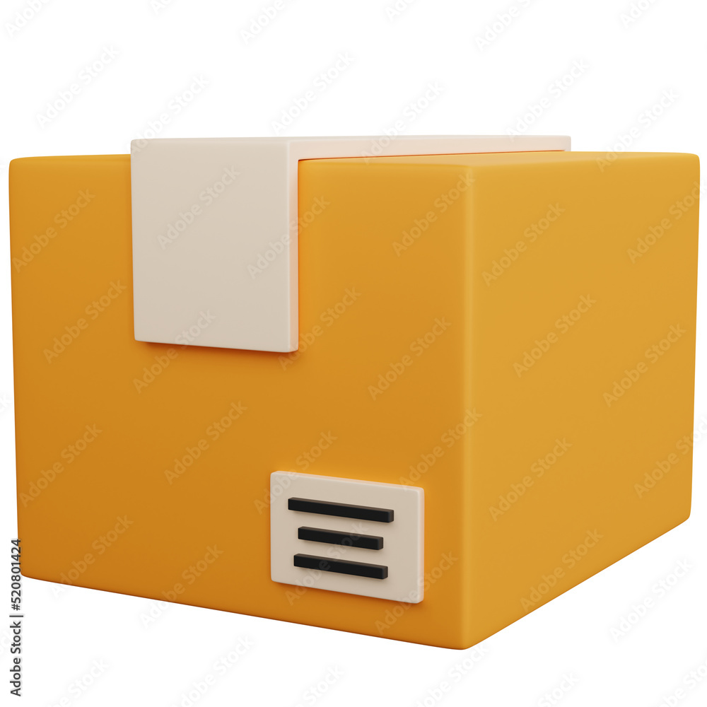 3d rendering cardboard box isolated 3d rendering cardboard box isolated