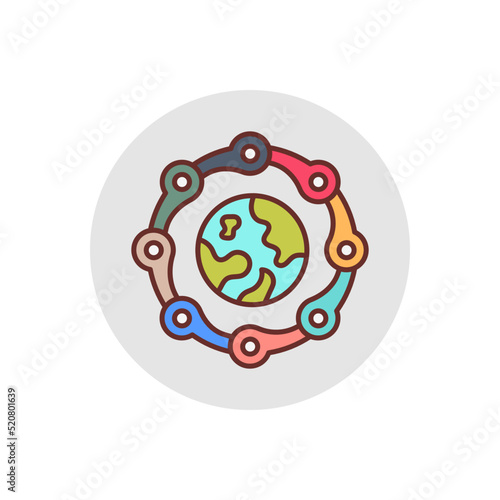 Connection icon in vector. Logotype