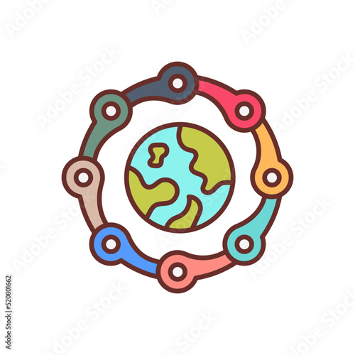 Connection icon in vector. Logotype