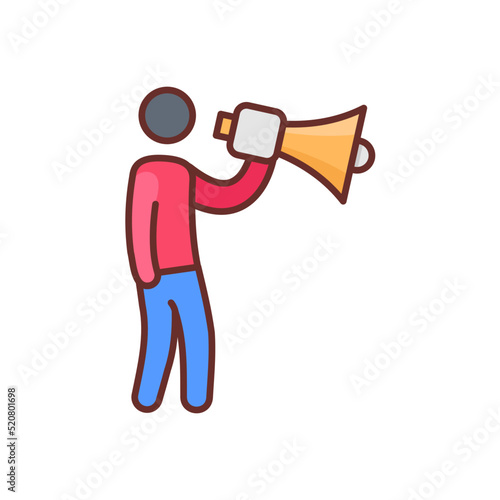 Announcement icon in vector. Logotype
