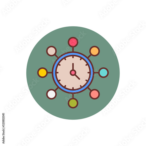 Time Network icon in vector. Logotype