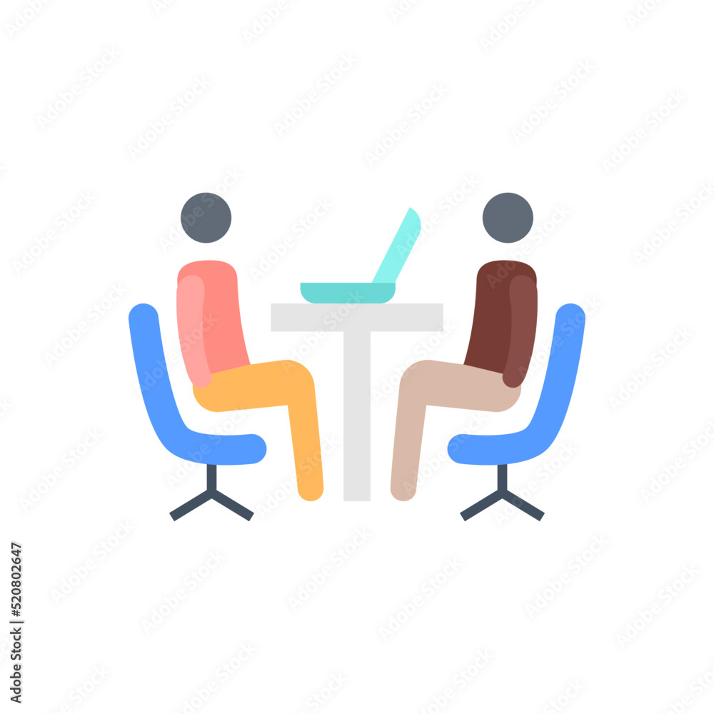 Fototapeta premium Interview icon in vector. Logotype
