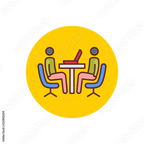 Interview icon in vector. Logotype