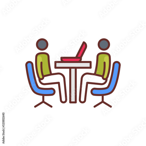 Interview icon in vector. Logotype