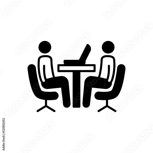 Interview icon in vector. Logotype