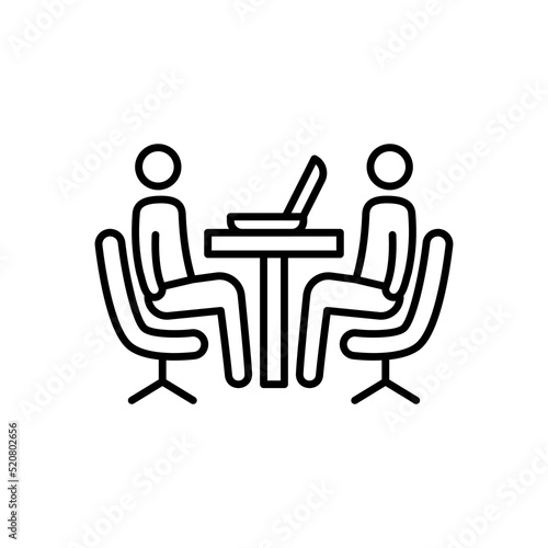 Interview icon in vector. Logotype
