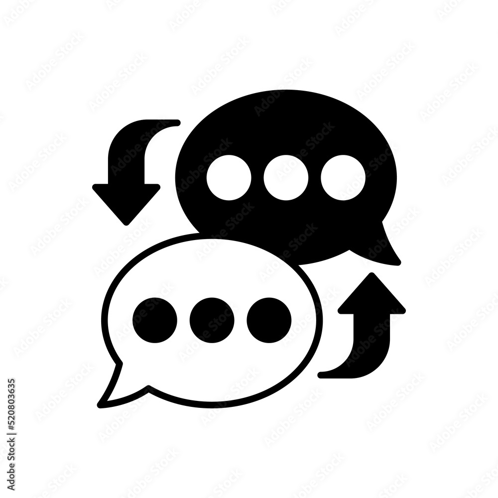 Talking icon in vector. Logotype