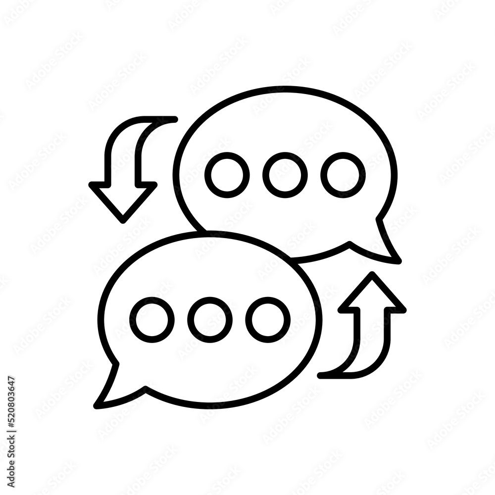 Naklejka premium Talking icon in vector. Logotype
