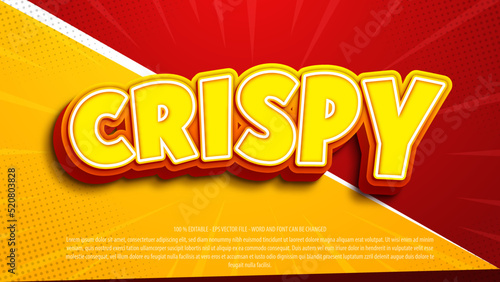 Crispy 3d cartoon style editable text effect