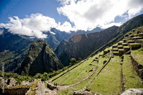 Inca ruins area at Pisac in Peru. Traveling to Soth America