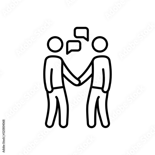 Negotiation icon in vector. Logotype