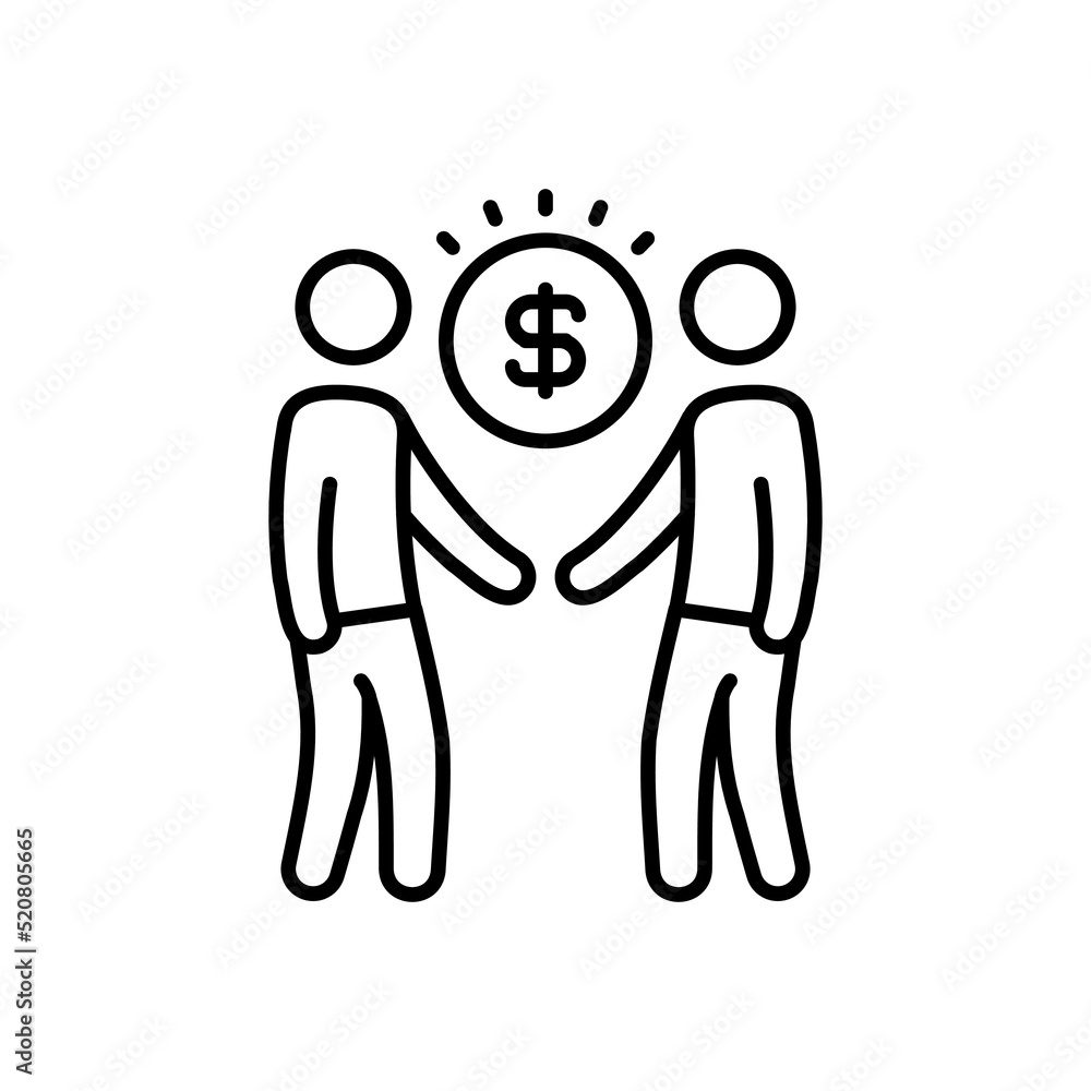 Obraz premium Deal icon in vector. Logotype