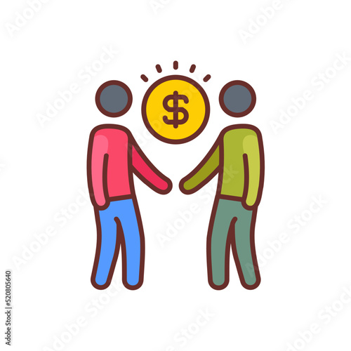 Deal icon in vector. Logotype