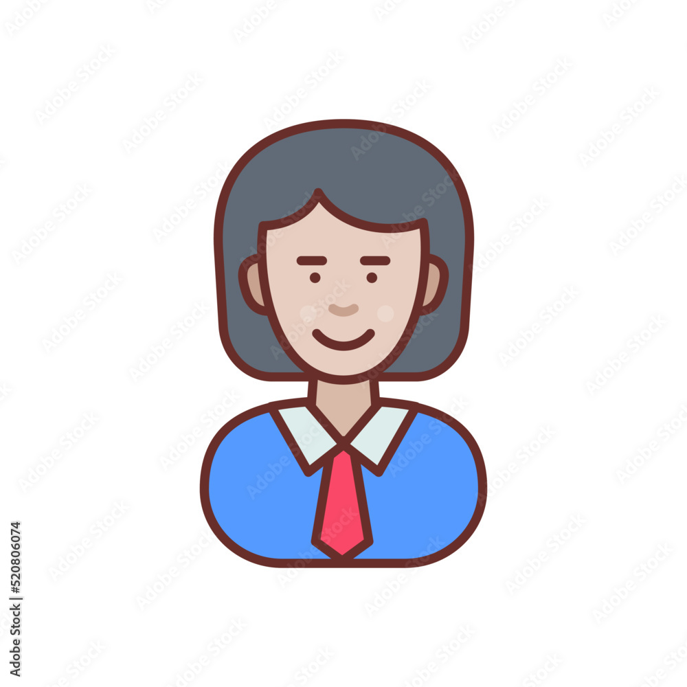 Businesswoman icon in vector. Logotype
