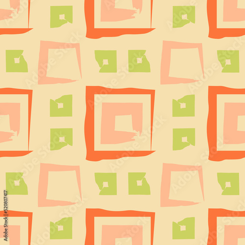 Seamless pattern with brush strokes elements Vector illustration