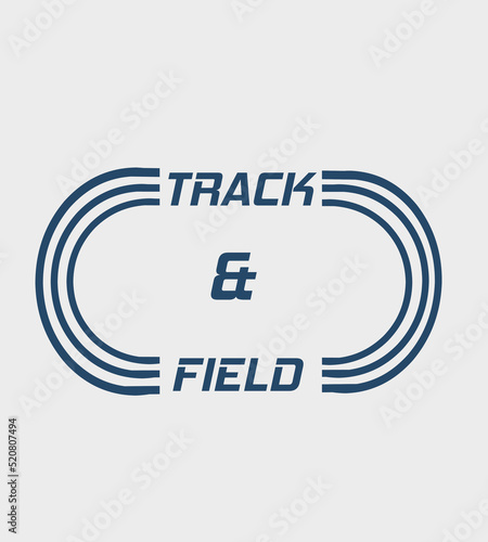 illustration vector of track and field logo perfect for background,print,etc