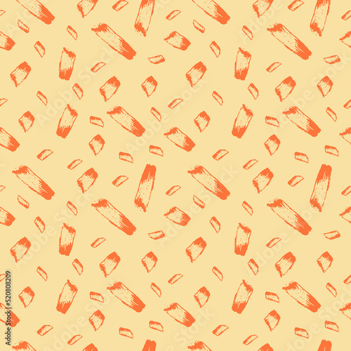 Seamless pattern with brush strokes elements Vector illustration