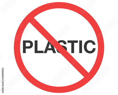 Stop plastic pollution - vector illustration 