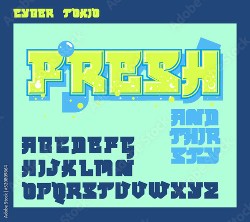 Cyber Tokio custom vector font