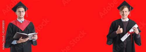 Male graduating students on...