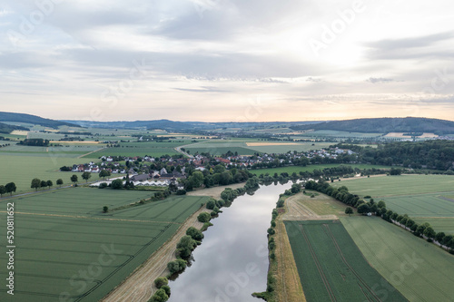 Landscape and panorama view of drone