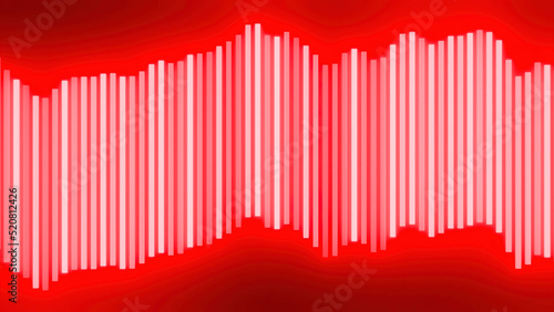 Colorful lines moving in style of music. Design. Sound waves of colorful lines on black background. Beautiful music strip with moving waves lines