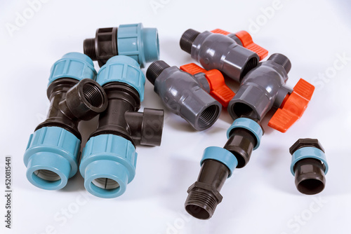 Solenoid drain valve made from PVC plastic for use in connecting pipe