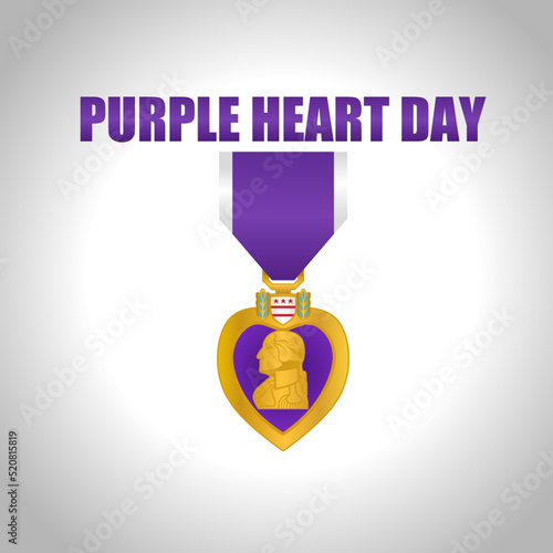 National purple Heart Day vector illustration. Suitable for Poster, Banners, background and greeting card. 