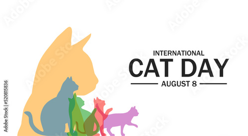 International Cat day vector illustration. Suitable for Poster , Banners, campaign and greeting card. 