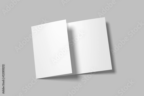 A5 Trifold Brochure Blank Mockup