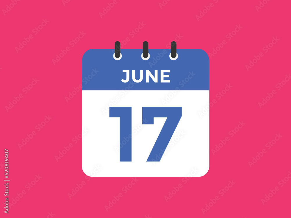 june 17 calendar reminder. 17th june daily calendar icon template. Vector illustration
june 17 calendar reminder. 17th june daily calendar icon template. Vector illustration