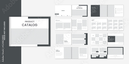 Minimal Landscape product catalog design brochure template  