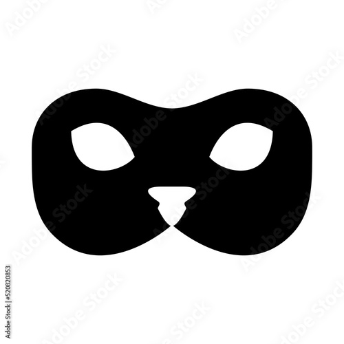Cat's eyes in simple mask silhouette.