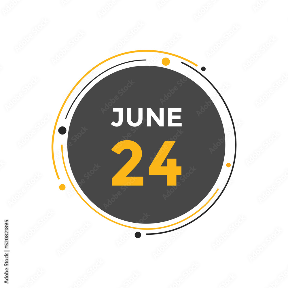 june 24 Calendar icon Design. Calendar Date 24th june. Calendar template
june 24 Calendar icon Design. Calendar Date 24th june. Calendar template