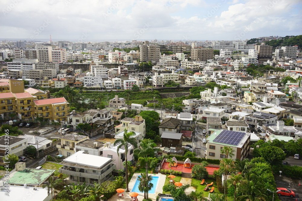 City scape of Naha in Okinawa, japan - 日本 沖縄 那覇の街並み 道路 
