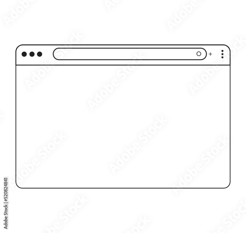 Simple web browser window vector,  Simple browser window. Browser icon.